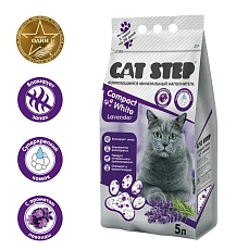 Cat Step Наполнитель белый Compact White Lavеnder